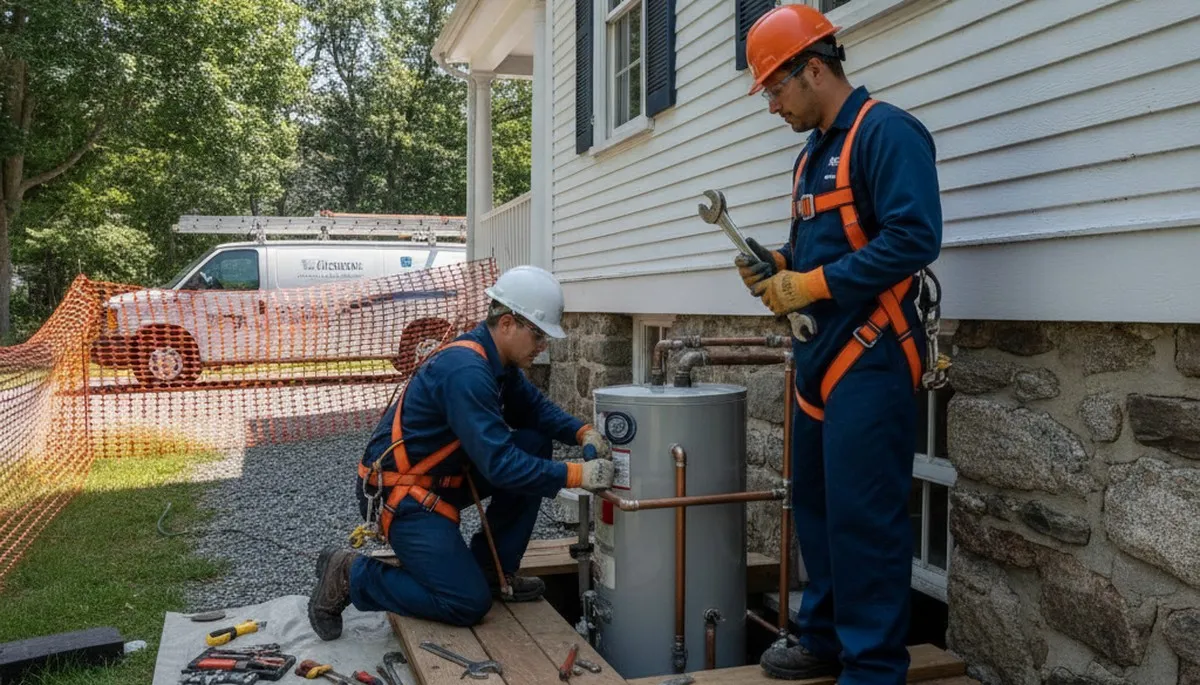 Plumber service truck for plumbing repairs in Plymouth, MA