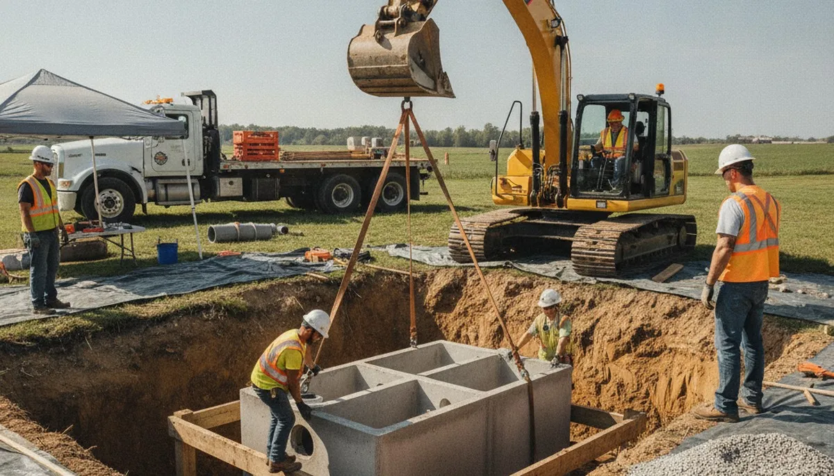 Septic tank installation by plumbers in Plymouth, MA for local homes