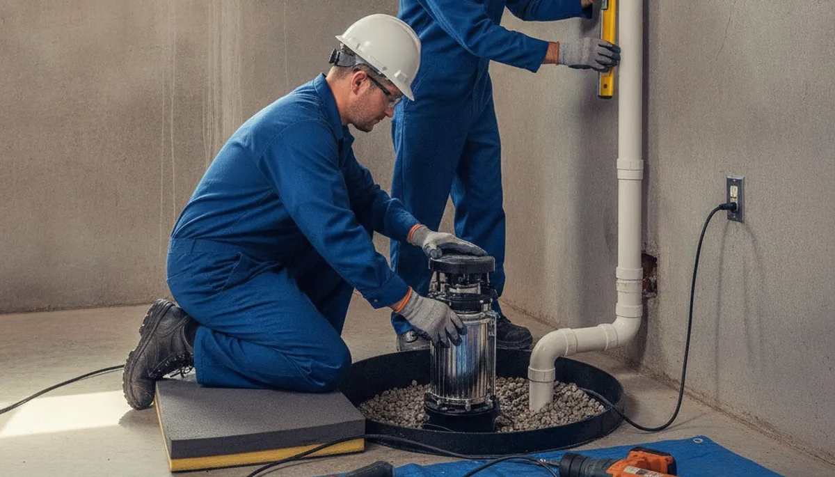Sump pump installation for Plymouth, MA home basement by On Call Plumbers