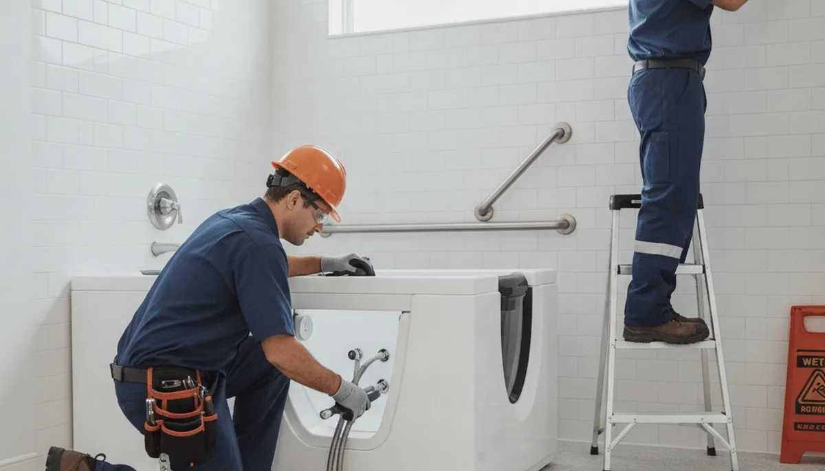 Walk in tub installation for Plymouth, MA homeowners by On Call Plumbers